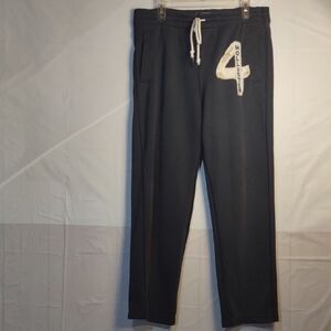 Hollister Navy Joggers with White Drawstring